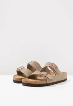 Birkenstock Arizona Soft Footbed Narrow Fit - Muiltjes - Taupe -Birkenstock Schoen 01ead5a9cce847e7a9a26667866f48ca