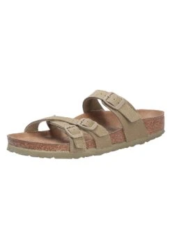 Birkenstock Tieffussbett Pantolette - Muiltjes - Vegancanvasfadedkhaki -Birkenstock Schoen 2a3d10aaab484c25976615b65c260804
