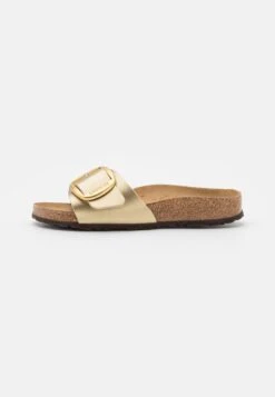 Birkenstock Madrid Big Buckle Narrow Fit - Pantoffels - Metallic Gold -Birkenstock Schoen 2bdd408e1d4745fc830917e2a1021ff3