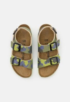 Birkenstock Milano Bf Camo - Sandalen - Desert Soil/Lime/Aqua -Birkenstock Schoen 3826c53e3e2e4282b42d802bf9b6b7b7