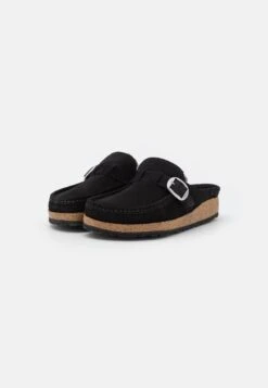 Birkenstock Buckley Shearling Narrow - Muiltjes - Black -Birkenstock Schoen 4444609982ae422e97f4a3b8b1326fd8