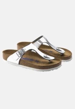 Birkenstock Gizeh- Teensandalen - Metallic Silver -Birkenstock Schoen 5a3ff0342e63445d882e912aece81f9e