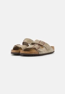 Birkenstock Arizona Soft Footbed Unisex - Pantoffels - Taupe -Birkenstock Schoen 5ea271456ef94cef96052052517b9113