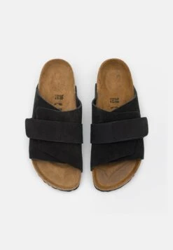 Birkenstock Kyoto Vl Soft Suede & Nubuck Narrow - Pantoffels - Black -Birkenstock Schoen 6cd51736ca104a29ad8ae220dddf1023