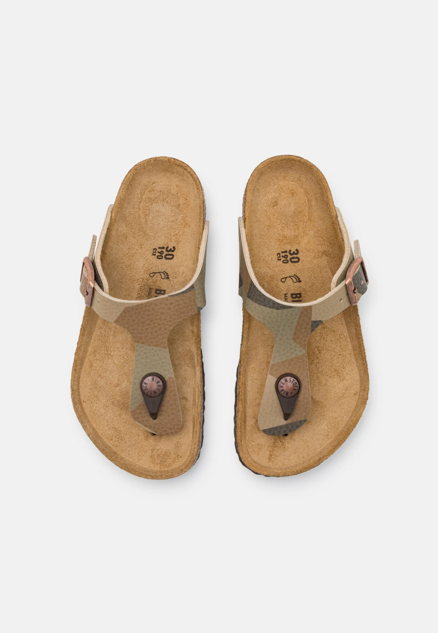 Birkenstock Gizeh Geometric Camo Core - Teensandalen - Beige/Khaki 6 Birkenstock Gizeh Geometric Camo Core - Teensandalen - Beige/Khaki - Afbeelding 4