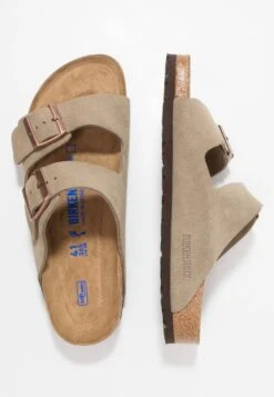 Birkenstock Arizona Soft Footbed Narrow Fit - Muiltjes - Taupe -Birkenstock Schoen 7b9493677dcb46b1839c6b889921b853