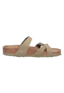 Birkenstock Tieffussbett Pantolette - Muiltjes - Vegancanvasfadedkhaki -Birkenstock Schoen 7e861a1143e047bdbd426e2e96bff71a