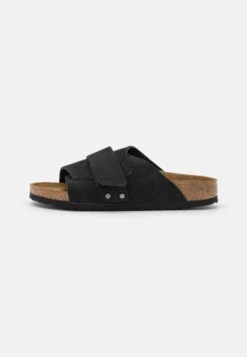 Birkenstock Kyoto Vl Soft Suede & Nubuck Narrow - Pantoffels - Black -Birkenstock Schoen 832319c3cfae43279602a24170d1932a