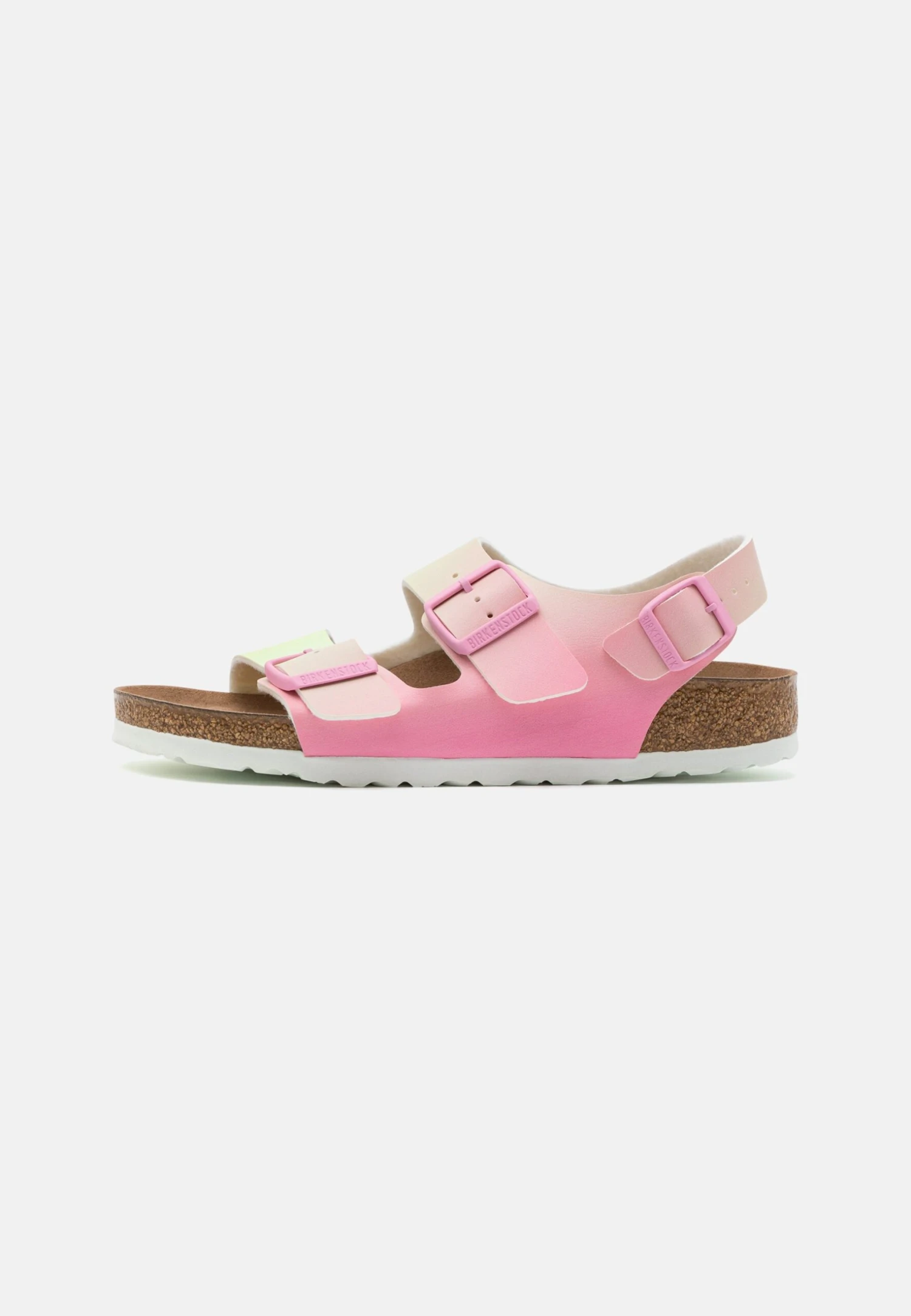 Birkenstock Milano Ombre Narrow Fit - Sandalen - Candy Pink/Faded Lime 3 Birkenstock Milano Ombre Narrow Fit - Sandalen - Candy Pink/Faded Lime