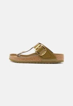 Birkenstock Gizeh Big Buckle Regular - Teensandalen - High Shine Mud Green -Birkenstock Schoen 96a27ccf916349c68432d0e20b638a36