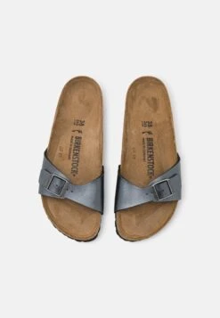 Birkenstock Madrid Bf Narrow - Pantoffels - Metallic Black -Birkenstock Schoen a3cf920085994c16a7a87b69d85c7bad