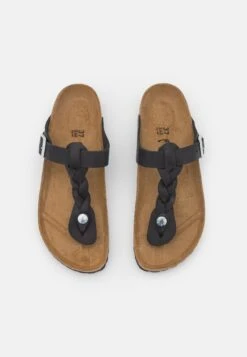 Birkenstock Gizeh Braided Regular- Pantoffels - Black -Birkenstock Schoen aa6076e1b72648079ac856c170d23ede