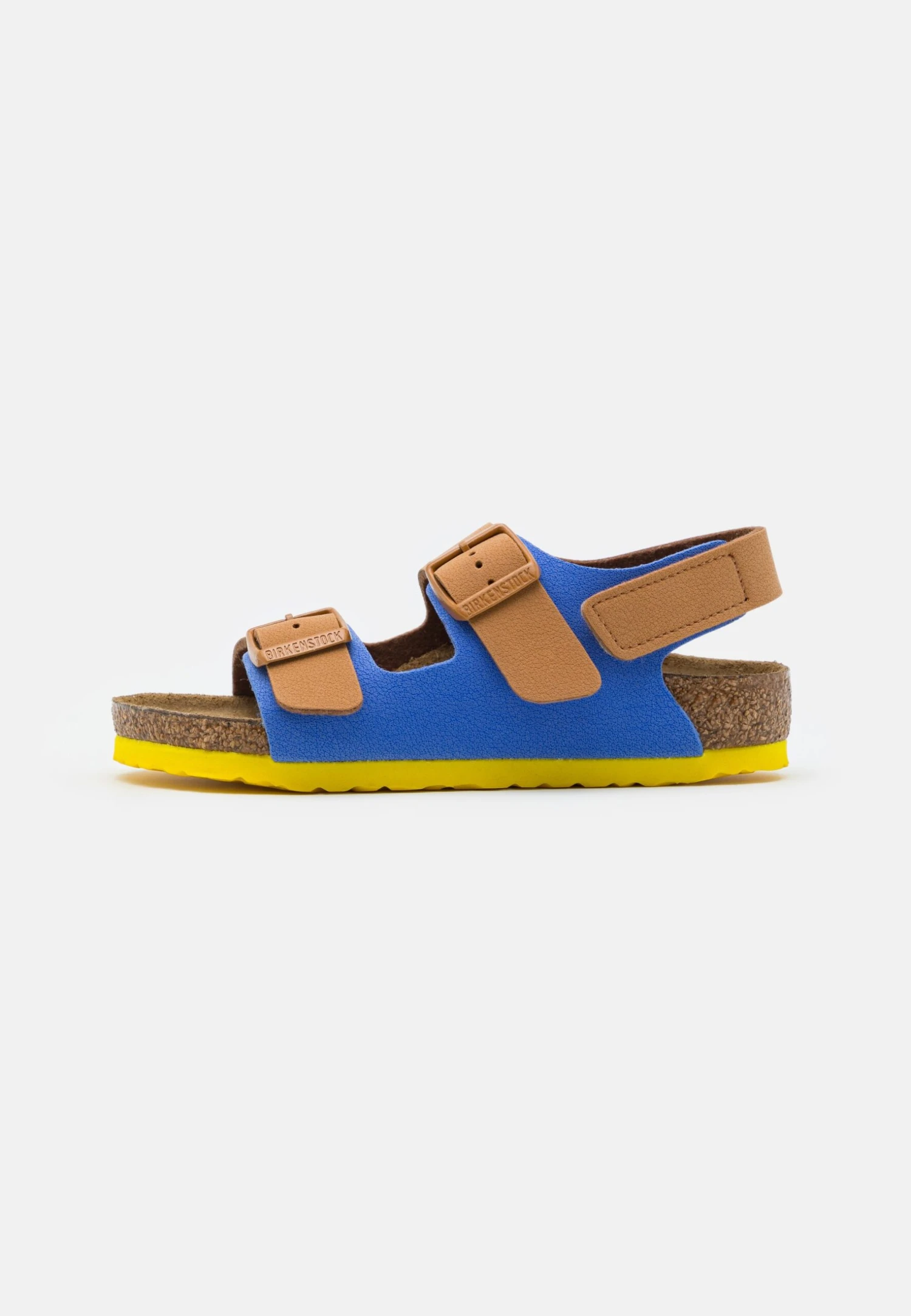 Birkenstock Milano Unisex - Sandalen - Caramel/Ultra Blue 3 Birkenstock Milano Unisex - Sandalen - Caramel/Ultra Blue