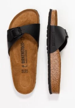 Birkenstock Madrid Bf Narrow - Pantoffels - Black -Birkenstock Schoen c7334f0d39f7485891337b4110fe3ee8