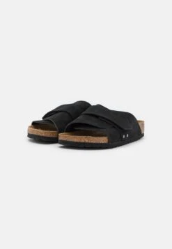 Birkenstock Kyoto Vl Soft Suede & Nubuck Narrow - Pantoffels - Black -Birkenstock Schoen cc686d77b5dc4b21b4b33cec80aaa4b0