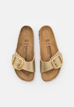 Birkenstock Madrid Big Buckle Narrow Fit - Pantoffels - Metallic Gold -Birkenstock Schoen d166dbcad8974cbe827ae210d49f0df9