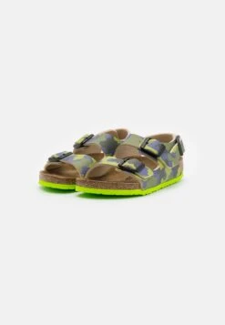 Birkenstock Milano Bf Camo - Sandalen - Desert Soil/Lime/Aqua -Birkenstock Schoen ee691d1089364dfaa875426eaf280d49